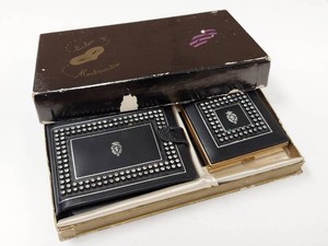 Vintage House of Nash Daniel Compact Wallet Vanity Set w Box Papers
