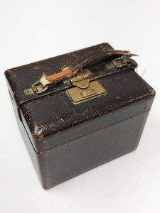 Lot Including Vintage Travel Case Ephemera Dog Tag Bus Tickets Brass