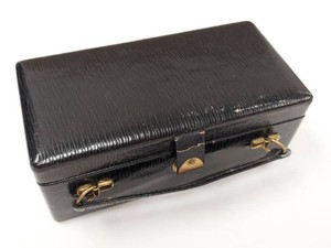Edwardian Ladies Leather Vanity Case w Brass Accessories Calendar 1904