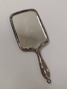 Antique Matthew John Jessop Sterling Silver Hand Mirror Birmingham England