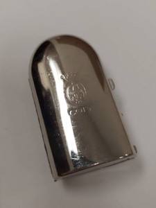 Vintage Coty Metal Lipstick Cosmetic Case Silver Tone Vanity Holder