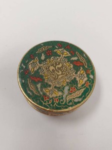 Vintage Coty Air Spun Trial Size Powder Tin Emera Cotytan Compact