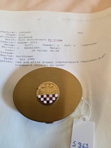 Ry-Krisp 30th Anniversary Vintage Goldtone Powder Compact See Photos