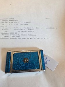 Girey Kamra-Pak Blue Confetti U.S. Army Insignia Vanity Compact