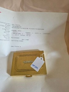 Vintage Max Factor Regency Golden Classic Powder Compact Goldtone