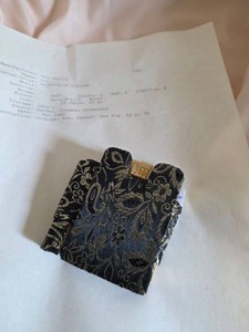 Max Factor Gold Tone Compact & Lipstick Vanity Set w Sleeve