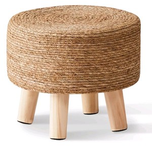 Round Seagrass Ottoman with Pine Legs $39.99 Retail - Brand New