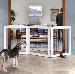 Freestanding Wood Dog Fence 60 x 24 $45.99 Retail - Brand New