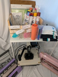 Complete Starter Kit for Vinyl T-Shirt, Keychains, and Tumblers- Silhouette Cameo 4, Heat Press, TumblerMug Press, Accessories (over $1,200 value)