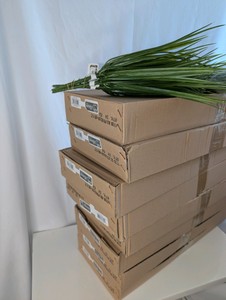 Lot of 190 new artificial green grass plants