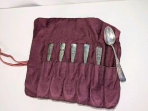 Vintage 1847 Rogers Bros. silverplate teaspoons featuring an ornate floral handle design