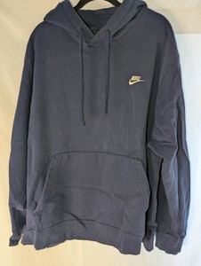Dark navy blue Nike fleece pullover hoodie, size 3XL