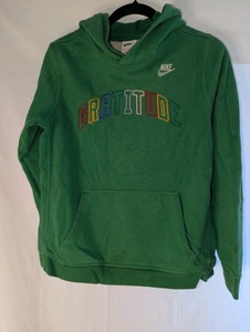 Green Nike Gratitude youth pullover hoodie- size XL