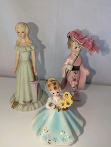 3 Vintage Porcelain Dolls