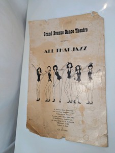 Vintage poster Grand Avenue Dance Theatre presenting All That Jazz College of St. Catherine Minnesota