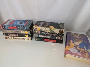 Classics VHS Tape Lot- Beauty and the Beast, Jaws Special Collectors Edition Letterboxed, The Princess Bride, Prince Purple Rain, Labyrinth