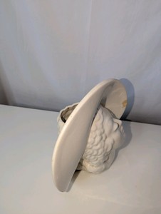 Vintage Art Deco Royal Haeger white ceramic lady head vaseplanter