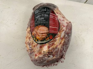B.20lbs Cooks Traditional Bone In Hickory Smoked Ham-Super Trim