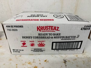 4x 64oz Pouches Krusteaz Honey Cornbread & Muffin Batter- Ready to Bake