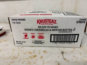 4x 64oz Pouches Krusteaz Honey Cornbread & Muffin Batter- Ready to Bake