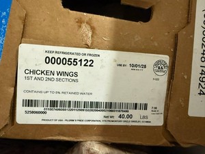 40lbs Bulk Packed Chicken Wings