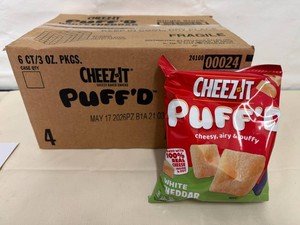 6x 3oz Cheez-it Puffed-White Cheddar