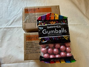 SSS. 6x4ct- 8oz Bags Shimmer Gumballs-Pink