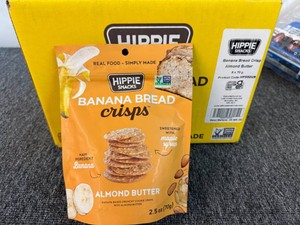 8x 2.5oz Hippie Snacks Banana Bread Crisps