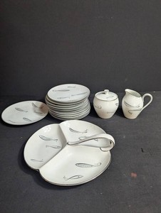 Vintage Noritake China Japan Fish Motif Dinnerware Set