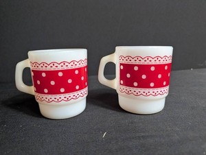 Vintage Fire-King Anchor Hocking Mug Pair