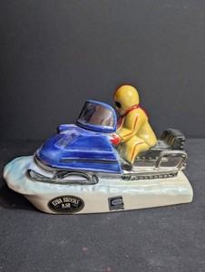 Vintage Ezra Brooks 12 Snowmobile Decanter