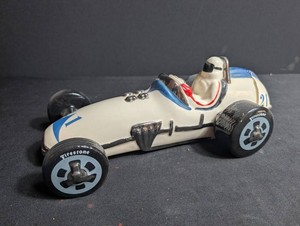 Ceramic Race Car Figurine Firestone Tires