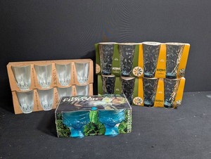 Libbey Glassware Mixed Lot Venice, Aztec & Rain Flower