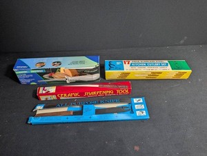 Vintage Kitchen Knife & Sharpener Mixed Lot Windmere WK-710
