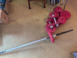 Weight Plates and Barbells Set