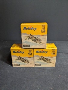 Holiday 12 Gauge Field Load Shotshell Boxes (Lot of 3)