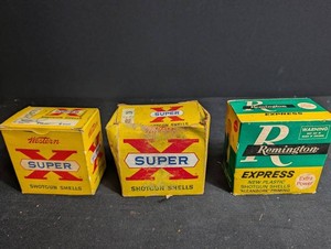 Vintage Western X Super & Remington Express Shotgun Shell Boxes (Lot of 3)