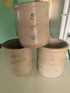 Vintage Red Wing Stoneware Crocks (Lot of 3)