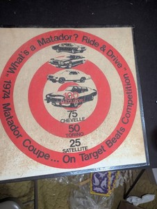 Vintage 1974 Matador Ride & Drive Competition Poster