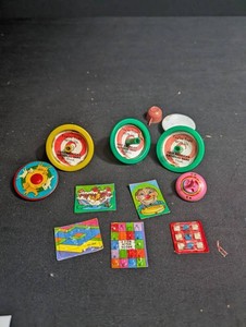 Vintage Assorted Spinning Tops Mixed Lot