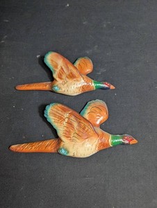 Pair of Flying Pheasant Wall Plaques