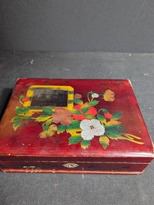 Hand Painted Floral Wood Box