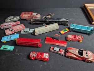 Vintage Tin Toy Cars, Trucks & Parts Mixed Lot
