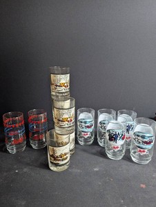 Vintage Pepsi-Cola & Currier & Ives Glasses Mixed Lot (Lot of 10)