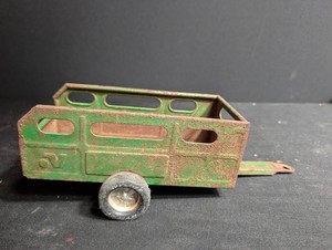 Vintage Green Metal Toy Wagon