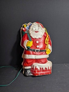 Vintage Santa Claus Blow Mold Holiday Decoration