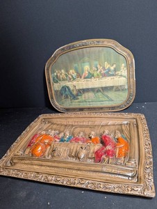 Last Supper Wall Plaques Set of 2