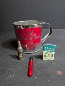 Old Milwaukee Beer Mug, Oasis Cigarette Lighter & Accessories Mixed Lot