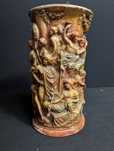 Ornate Figural Vase Classical Relief