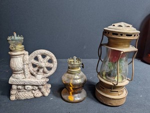 Vintage Decorative Oil Lamp Trio (Lot of 3)